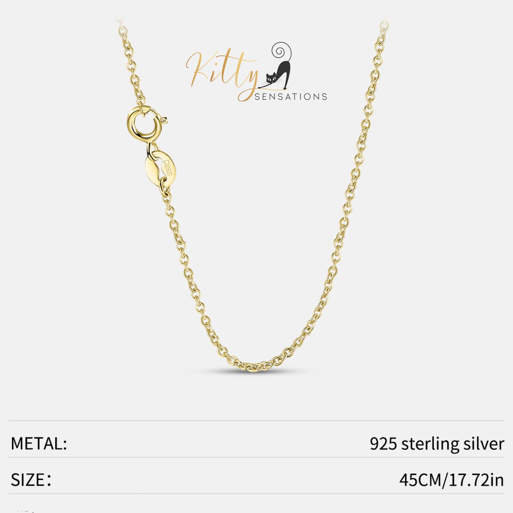 www.KittySensations.com: Black & Gold Moon Kitty Necklace in Solid 925 Sterling Silver ($89.15): https://www.kittysensations.com/products/black-gold-moon-kitty-necklace-in-solid-925-sterling-silver