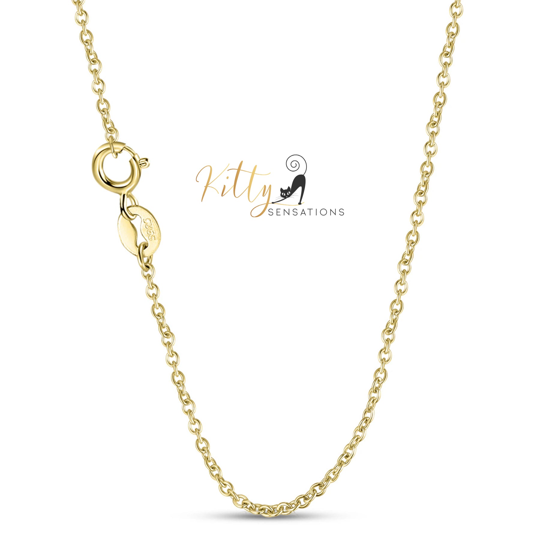 www.KittySensations.com: Black & Gold Moon Kitty Necklace in Solid 925 Sterling Silver ($89.15): https://www.kittysensations.com/products/black-gold-moon-kitty-necklace-in-solid-925-sterling-silver