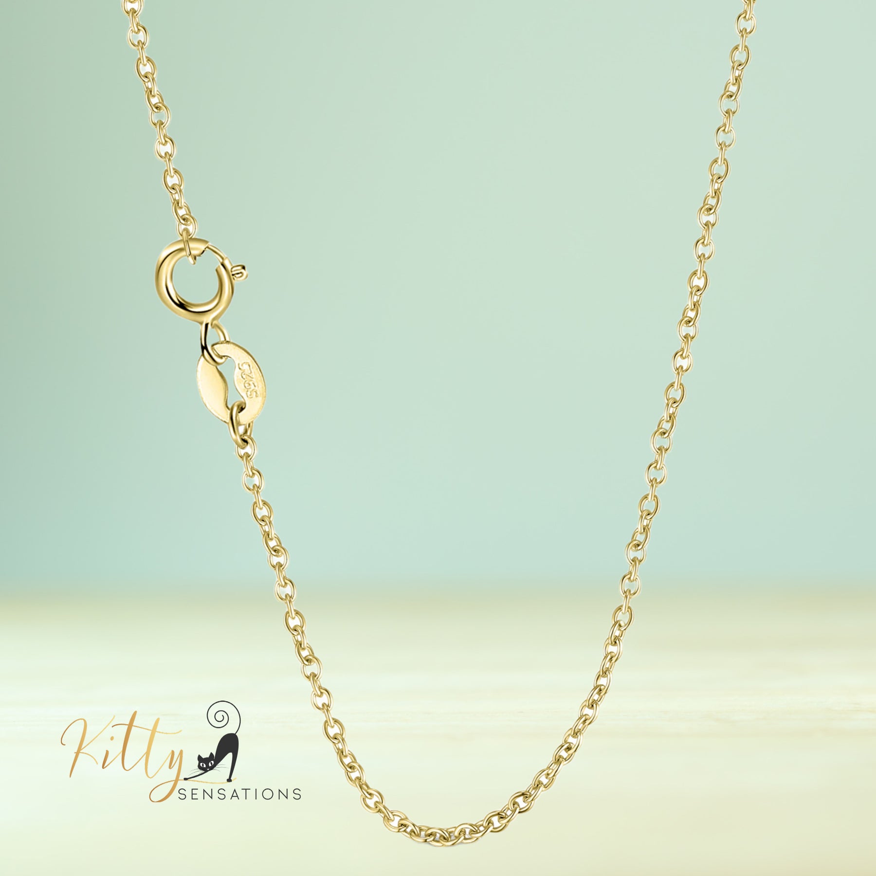 www.KittySensations.com: Black & Gold Moon Kitty Necklace in Solid 925 Sterling Silver ($89.15): https://www.kittysensations.com/products/black-gold-moon-kitty-necklace-in-solid-925-sterling-silver