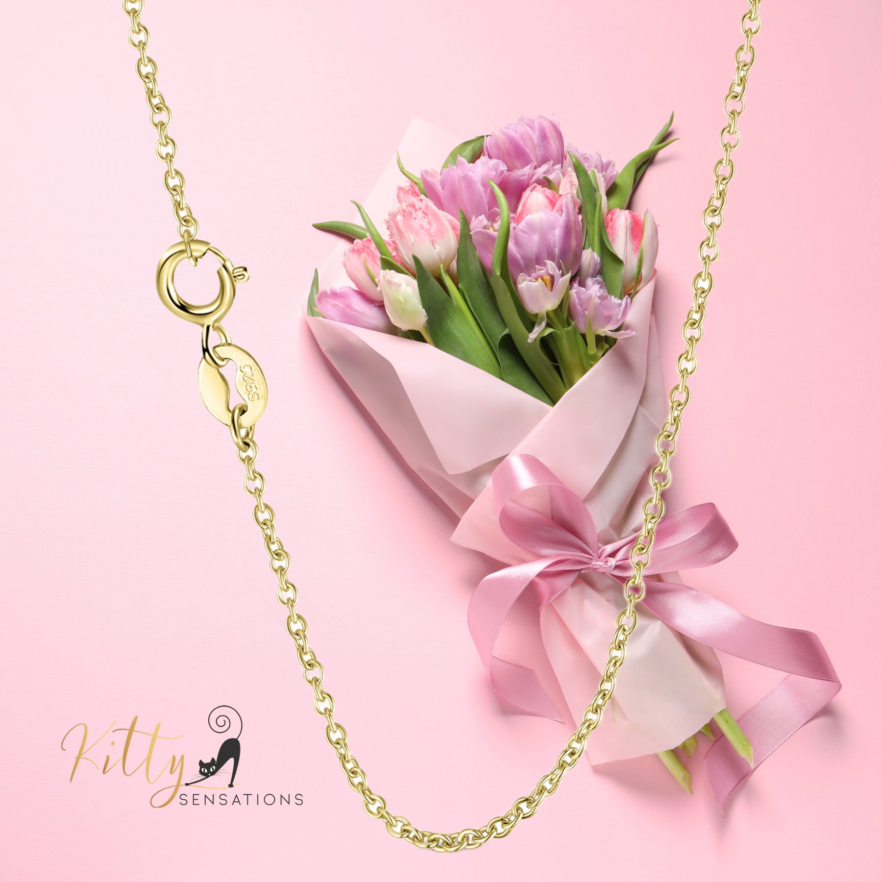 www.KittySensations.com: Black & Gold Moon Kitty Necklace in Solid 925 Sterling Silver ($89.15): https://www.kittysensations.com/products/black-gold-moon-kitty-necklace-in-solid-925-sterling-silver