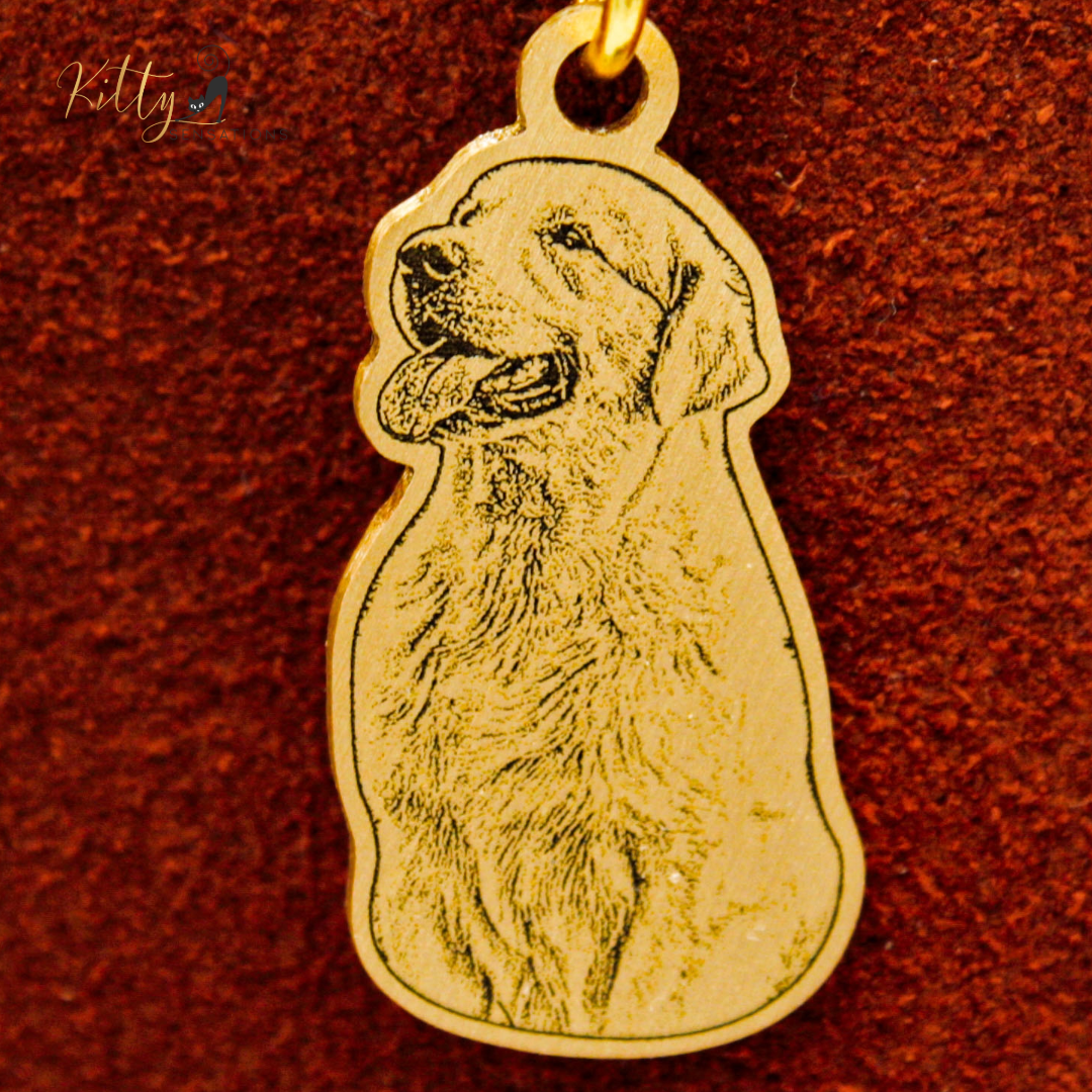 KittySensations™ Custom Dog Charm Bracelet with Personal Engraving in Solid 925 Sterling Silver or Gold Plated Titanium - Your Choice! ($59.95)