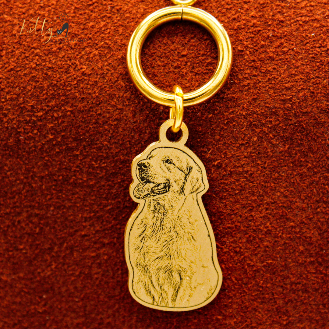 KittySensations™ Custom Dog Charm Bracelet with Personal Engraving in Solid 925 Sterling Silver or Gold Plated Titanium - Your Choice! ($59.95)