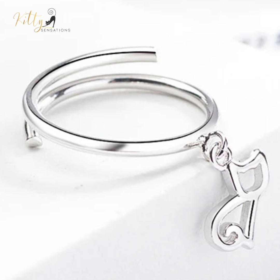 Sitting Cat Charm Ring - Solid 925 Sterling Silver - Adjustable Size ($21.90): https://www.kittysensations.com/products/sitting-cat-charm-ring-solid-925-sterling-silver-adjustable-size