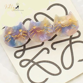 www.KittySensations.com: Three Kitties Hair Clip (High Quality Acetate) - Available in Multiple Color Options ($28.55): https://www.kittysensations.com/products/three-kitties-hair-clip-high-quality-acetate-available-in-multiple-colors