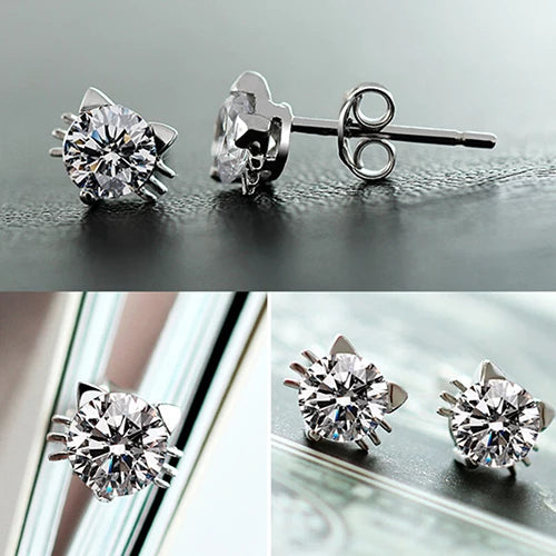 Cubic Zirconia Cat Earrings - Stud or Dangling - Your Choice! (Solid 925 Sterling Silver) ($19.95): https://www.kittysensations.com/products/silver-cat-earrings-with-a-cubic-zirconia?_pos=3&_psq=cubic+zirconia+cat+earr&_ss=e&_v=1.0