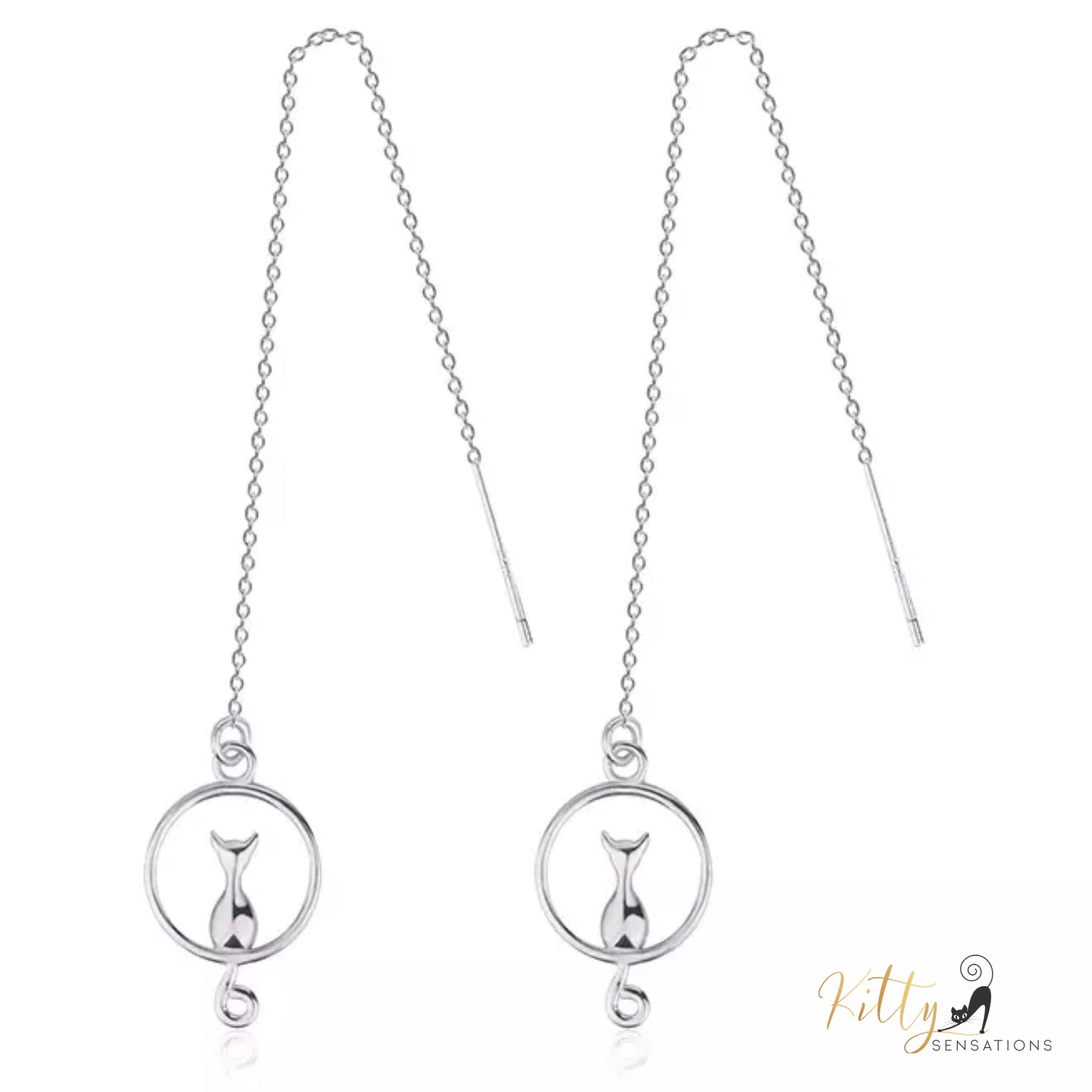 Adjustable Length Moon Kitty Tassel Earrings (White Gold Plated) ($31.13): https://www.kittysensations.com/products/moon-kitty-tassel-earrings-white-gold-plated?_pos=1&_psq=tassel&_ss=e&_v=1.0