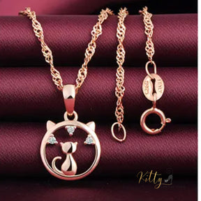 www.KittySensations.com: Center of Your World CZ Cat Jewelry Set in Solid 925 Sterling Silver (Rose Gold Plated) ($76.33): https://www.kittysensations.com/products/center-of-your-world-cat-jewelry-set-in-solid-925-sterling-silver-rose-gold-plated