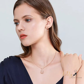 www.KittySensations.com: Center of Your World CZ Cat Jewelry Set in Solid 925 Sterling Silver (Rose Gold Plated) ($76.33): https://www.kittysensations.com/products/center-of-your-world-cat-jewelry-set-in-solid-925-sterling-silver-rose-gold-plated