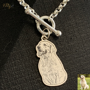KittySensations™ Custom Dog Charm Bracelet with Personal Engraving in Solid 925 Sterling Silver or Gold Plated Titanium - Your Choice! ($59.95)