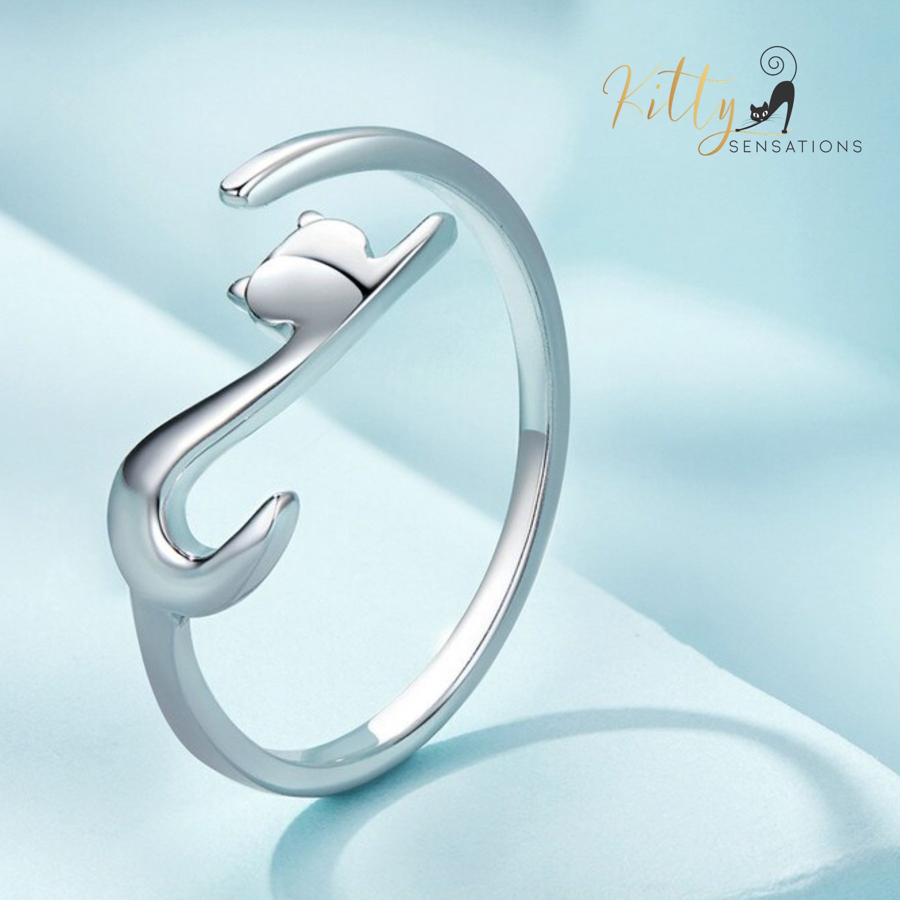 www.KittySensations.com: Elegant Cat Ring In Solid 925 Sterling Silver (Silver, Gold, or Black Gold Finish) ($44.52): https://www.kittysensations.com/products/copy-of-elegant-cat-ring-in-solid-925-sterling-silver