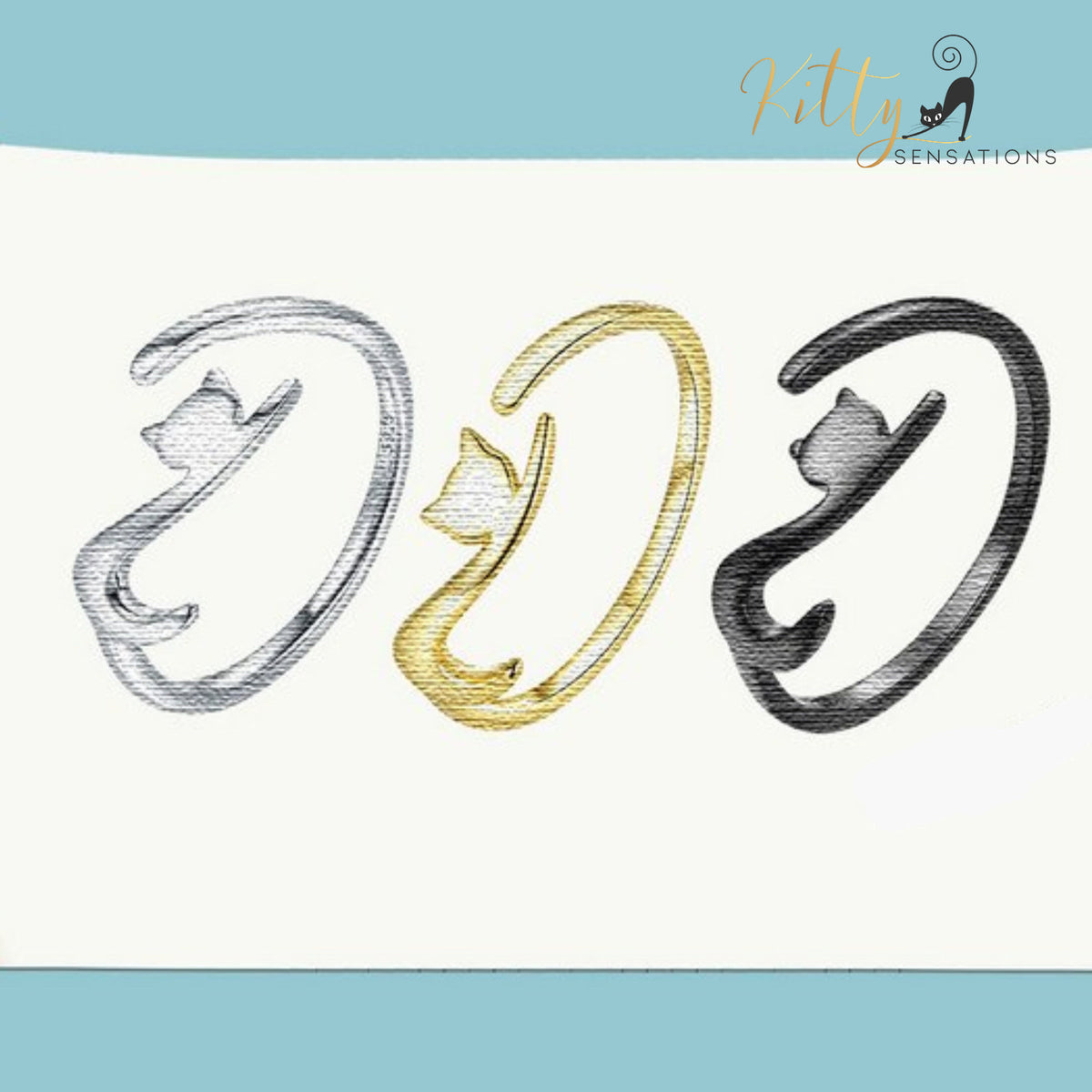 www.KittySensations.com: Elegant Cat Ring In Solid 925 Sterling Silver (Silver, Gold, or Black Gold Finish) ($44.52): https://www.kittysensations.com/products/copy-of-elegant-cat-ring-in-solid-925-sterling-silver