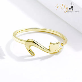www.KittySensations.com: Elegant Cat Ring In Solid 925 Sterling Silver (Silver, Gold, or Black Gold Finish) ($44.52): https://www.kittysensations.com/products/copy-of-elegant-cat-ring-in-solid-925-sterling-silver