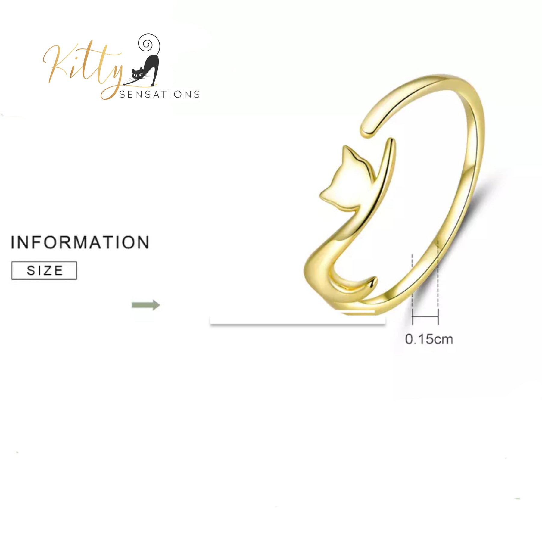 www.KittySensations.com: Elegant Cat Ring In Solid 925 Sterling Silver (Silver, Gold, or Black Gold Finish) ($44.52): https://www.kittysensations.com/products/copy-of-elegant-cat-ring-in-solid-925-sterling-silver