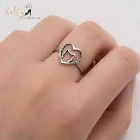 www.KittySensations.com: Kitty-in-Your-Heart Ring (Gold or Silver) - Adjustable Sizing ($14.46): https://www.kittysensations.com/products/kitty-in-your-heart-ring-gold-or-silver-adjustable