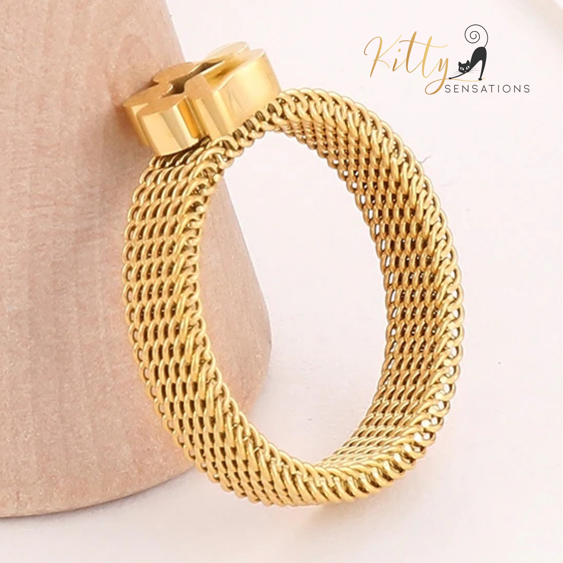 www.KittySensations.com: Very Stylish, Mesh Band Cat Paw Ring (Gold, Silver, or Rose Gold) ($36.13): https://www.kittysensations.com/products/mesh-band-cat-paw-ring-gold-silver-or-rose-gold