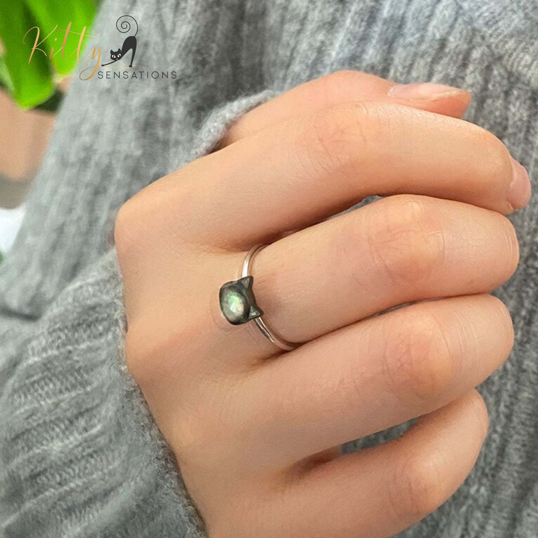 www.KittySensations.com: Mother-of-Pearl Cat Ring in Solid 925 Sterling Silver (Adjustable) ($35.73): https://www.kittysensations.com/products/mother-of-pearl-cat-ring-in-solid-925-sterling-silver-adjustable