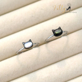 www.KittySensations.com: Mother-of-Pearl Cat Ring in Solid 925 Sterling Silver (Adjustable) ($35.73): https://www.kittysensations.com/products/mother-of-pearl-cat-ring-in-solid-925-sterling-silver-adjustable