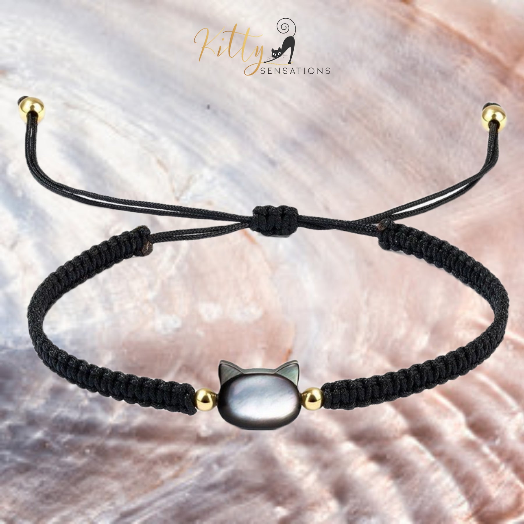 www.KittySensations.com: Natural Mother-of-Pearl and Braided Cord Cat Bracelet (Adjustable Size) ($20.40): https://www.kittysensations.com/products/mother-of-pearl-and-braided-cord-cat-bracelet-adjustable-size