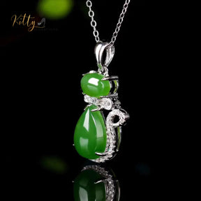 http://KittySensations.com: Natural Chrysoprase Cat Necklace in Solid 925 Sterling Silver ($103.88): https://kittysensations.com/products/natural-chrysoprase-cat-necklace-in-solid-925-sterling-silver?_pos=1&_psq=chrysopr&_ss=e&_v=1.0