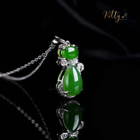 http://KittySensations.com: Natural Chrysoprase Cat Necklace in Solid 925 Sterling Silver ($103.88): https://kittysensations.com/products/natural-chrysoprase-cat-necklace-in-solid-925-sterling-silver?_pos=1&_psq=chrysopr&_ss=e&_v=1.0