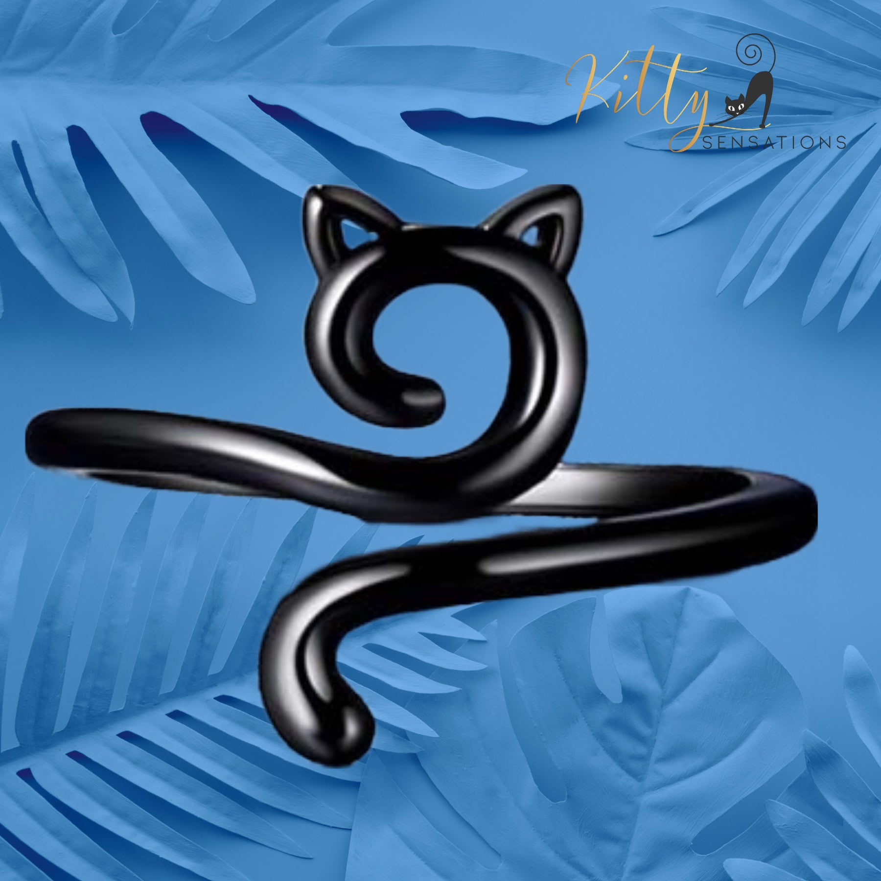 www.KittySensations.com: Open Face and Tail Cat Ring (Silver or Black) - Adjustable Size ($28): https://www.kittysensations.com/products/open-face-and-tail-cat-ring-silver-or-black