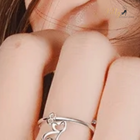 Sitting Cat Charm Ring - Solid 925 Sterling Silver - Adjustable Size ($21.90): https://www.kittysensations.com/products/sitting-cat-charm-ring-solid-925-sterling-silver-adjustable-size