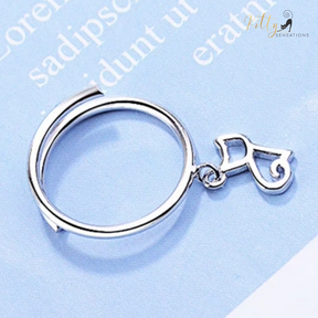 Sitting Cat Charm Ring - Solid 925 Sterling Silver - Adjustable Size ($21.90): https://www.kittysensations.com/products/sitting-cat-charm-ring-solid-925-sterling-silver-adjustable-size