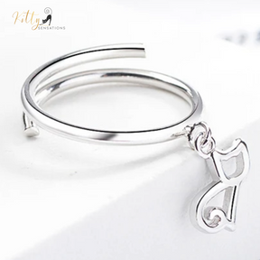 Sitting Cat Charm Ring - Solid 925 Sterling Silver - Adjustable Size ($21.90): https://www.kittysensations.com/products/sitting-cat-charm-ring-solid-925-sterling-silver-adjustable-size