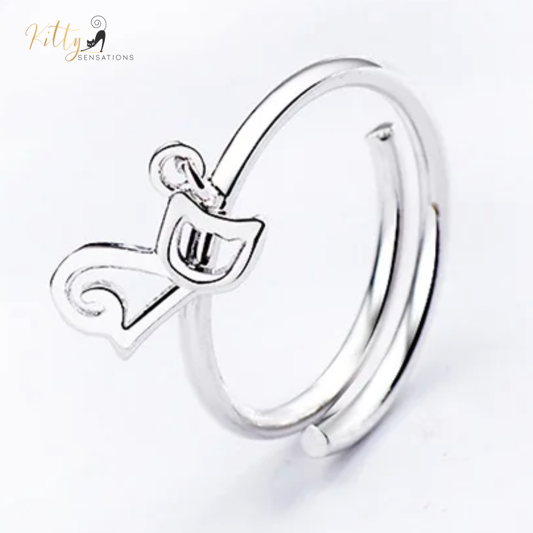 Sitting Cat Charm Ring - Solid 925 Sterling Silver - Adjustable Size ($21.90): https://www.kittysensations.com/products/sitting-cat-charm-ring-solid-925-sterling-silver-adjustable-size