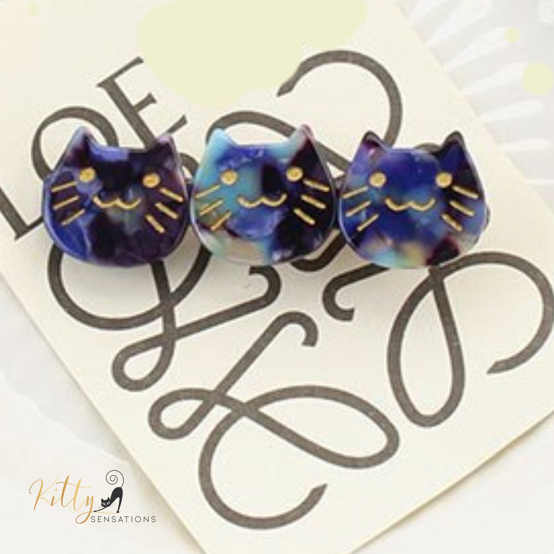 www.KittySensations.com: Three Kitties Hair Clip (High Quality Acetate) - Available in Multiple Color Options ($28.55): https://www.kittysensations.com/products/three-kitties-hair-clip-high-quality-acetate-available-in-multiple-colors