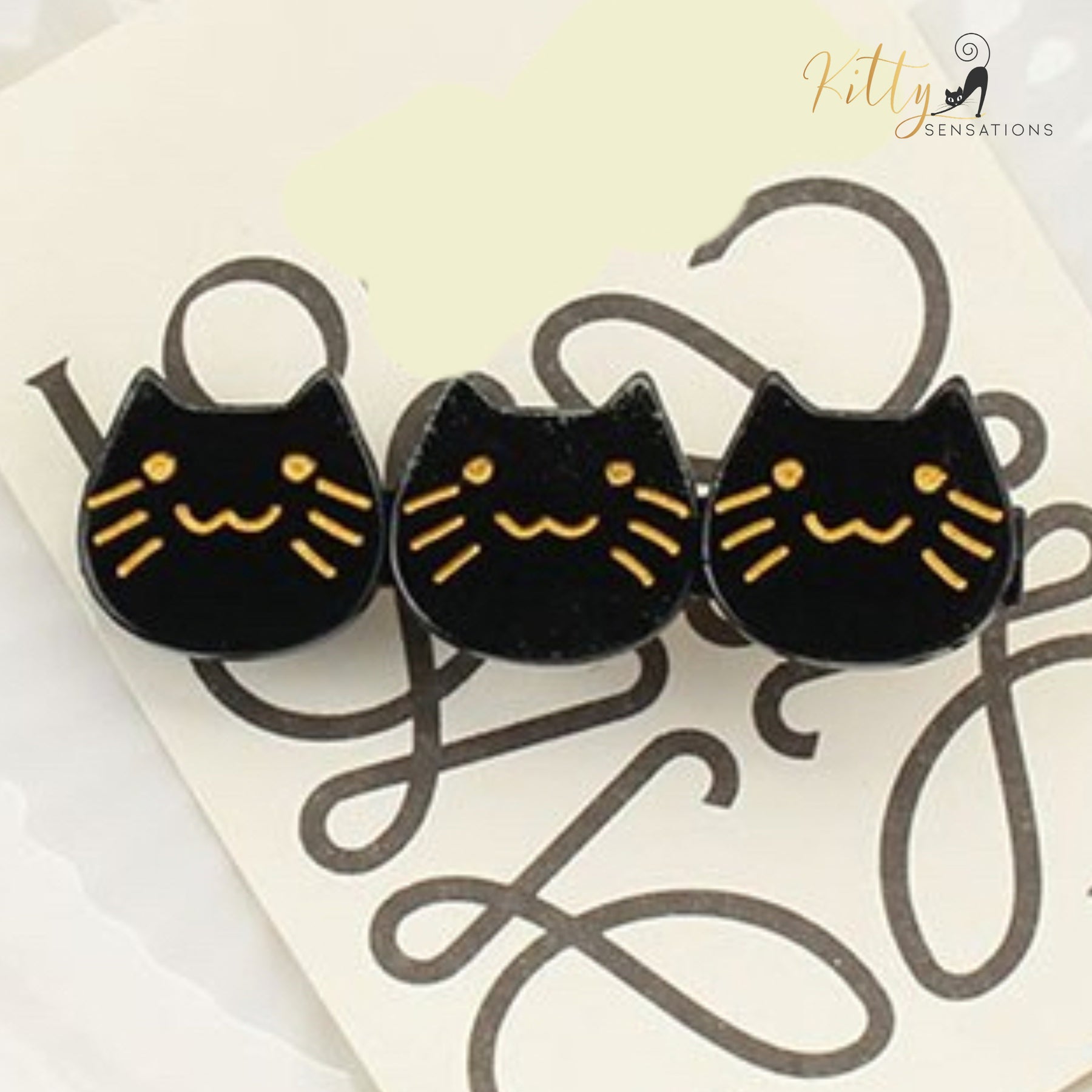 www.KittySensations.com: Three Kitties Hair Clip (High Quality Acetate) - Available in Multiple Color Options ($28.55): https://www.kittysensations.com/products/three-kitties-hair-clip-high-quality-acetate-available-in-multiple-colors