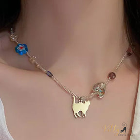 Kitty Beads Necklace in Acrylic and Metal