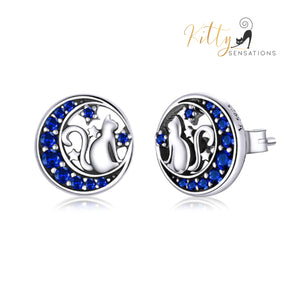 www.KittySensations.com: Regal Blue Moon Cat Stud Earrings in Solid 925 Sterling Silver ($43.10): https://www.kittysensations.com/products/copy-of-regal-blue-moon-cat-ring-in-solid-925-sterling-silver-adjustable
