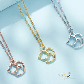 www.KittySensations.com: Cat Heart Necklace in Solid 925 Sterling Silver - Platinum or Gold Plated (Available in 3 Finishes) ($46.55): https://www.kittysensations.com/products/sterling-silver-cat-heart-necklace-platinum-plated