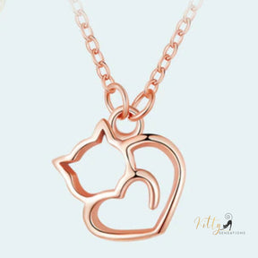 www.KittySensations.com: Cat Heart Necklace in Solid 925 Sterling Silver - Platinum or Gold Plated (Available in 3 Finishes) ($46.55): https://www.kittysensations.com/products/sterling-silver-cat-heart-necklace-platinum-plated