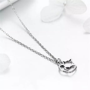 www.KittySensations.com: Cat Heart Necklace in Solid 925 Sterling Silver - Platinum or Gold Plated (Available in 3 Finishes) ($46.55): https://www.kittysensations.com/products/sterling-silver-cat-heart-necklace-platinum-plated