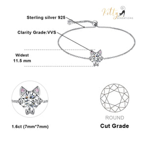 www.KittySensations.com: Sparkling CZ Kitty Bracelet (Fine Jewelry) - Solid Sterling Silver ($82.34): https://www.kittysensations.com/products/classy-sparkling-cz-kitty-bracelet-fine-jewelry-in-solid-sterling-silver