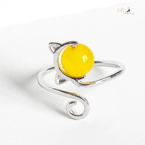 Crystal Face Cat Ring in Solid 925 Sterling Silver - Adjustable  Size ($46.31): https://www.kittysensations.com/products/crystal-face-cat-ring?_pos=1&_sid=b671f3198&_ss=r