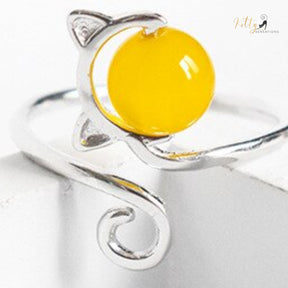 Crystal Face Cat Ring in Solid 925 Sterling Silver - Adjustable  Size ($46.31): https://www.kittysensations.com/products/crystal-face-cat-ring?_pos=1&_sid=b671f3198&_ss=r