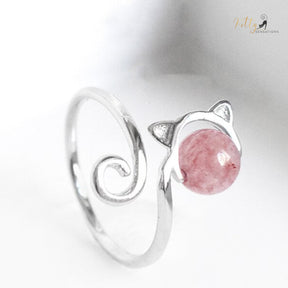 Crystal Face Cat Ring in Solid 925 Sterling Silver - Adjustable  Size ($46.31): https://www.kittysensations.com/products/crystal-face-cat-ring?_pos=1&_sid=b671f3198&_ss=r