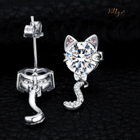 Classy Sparkling CZ Kitty 3-Piece Jewelry Set (Fine Jewelry) in Solid 925 Sterling Silver