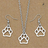 Dangling Cat Paw Fashion Jewelry Set