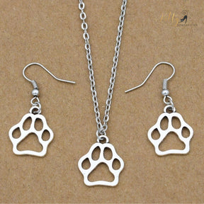 Dangling Cat Paw Fashion Jewelry Set