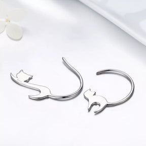 elegant cat earrings