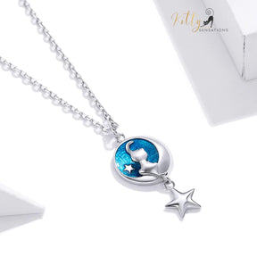 http://KittySensations.com Blue Enameled Moon Kitty Necklace in Solid 925 Sterling Silver ($58.20): https://kittysensations.com/products/blue-enameled-moon-kitty-necklace-in-solid-925-sterling-silver