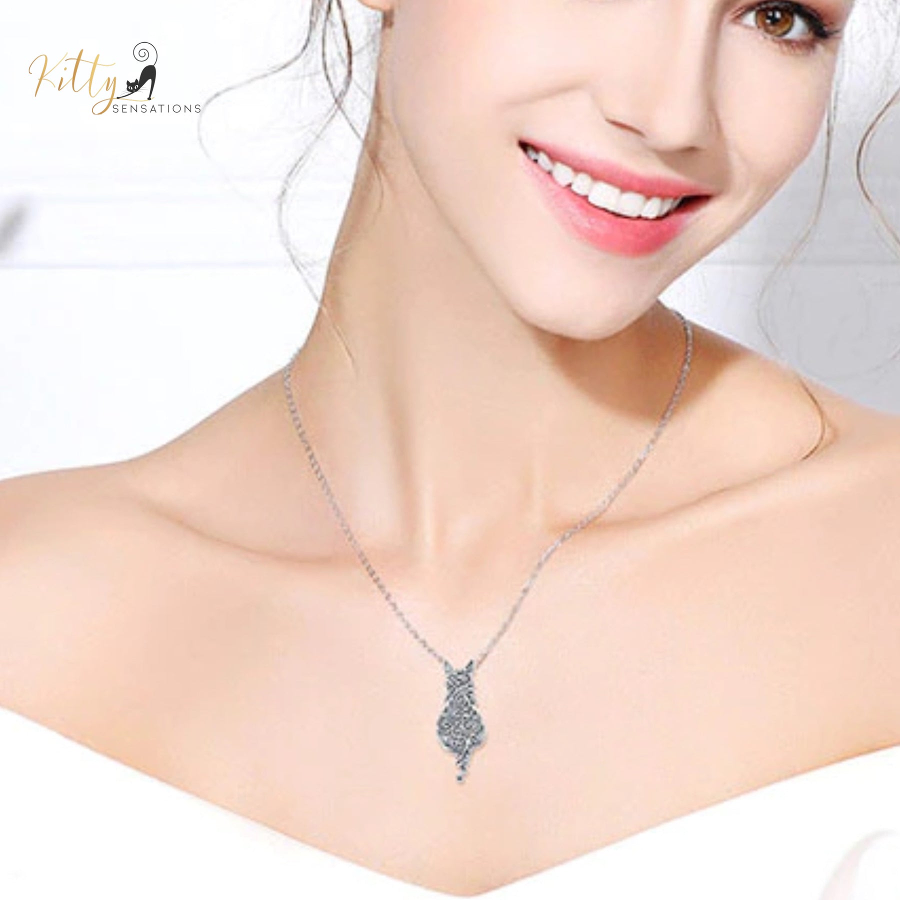 http://KittySensations.com Filigree Cat Over Solid 925 Sterling Silver Cat Necklace ($103.84): https://kittysensations.com/products/filigree-cat-over-solid-925-sterling-silver-cat-necklace