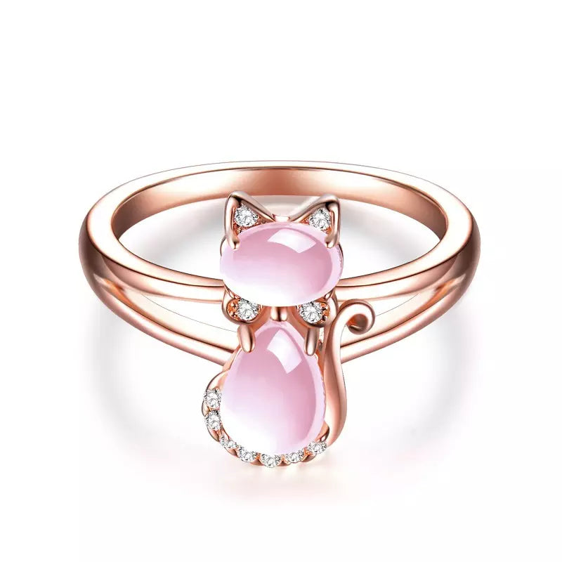 Opal Cat Set (14K Rose Gold Plated)