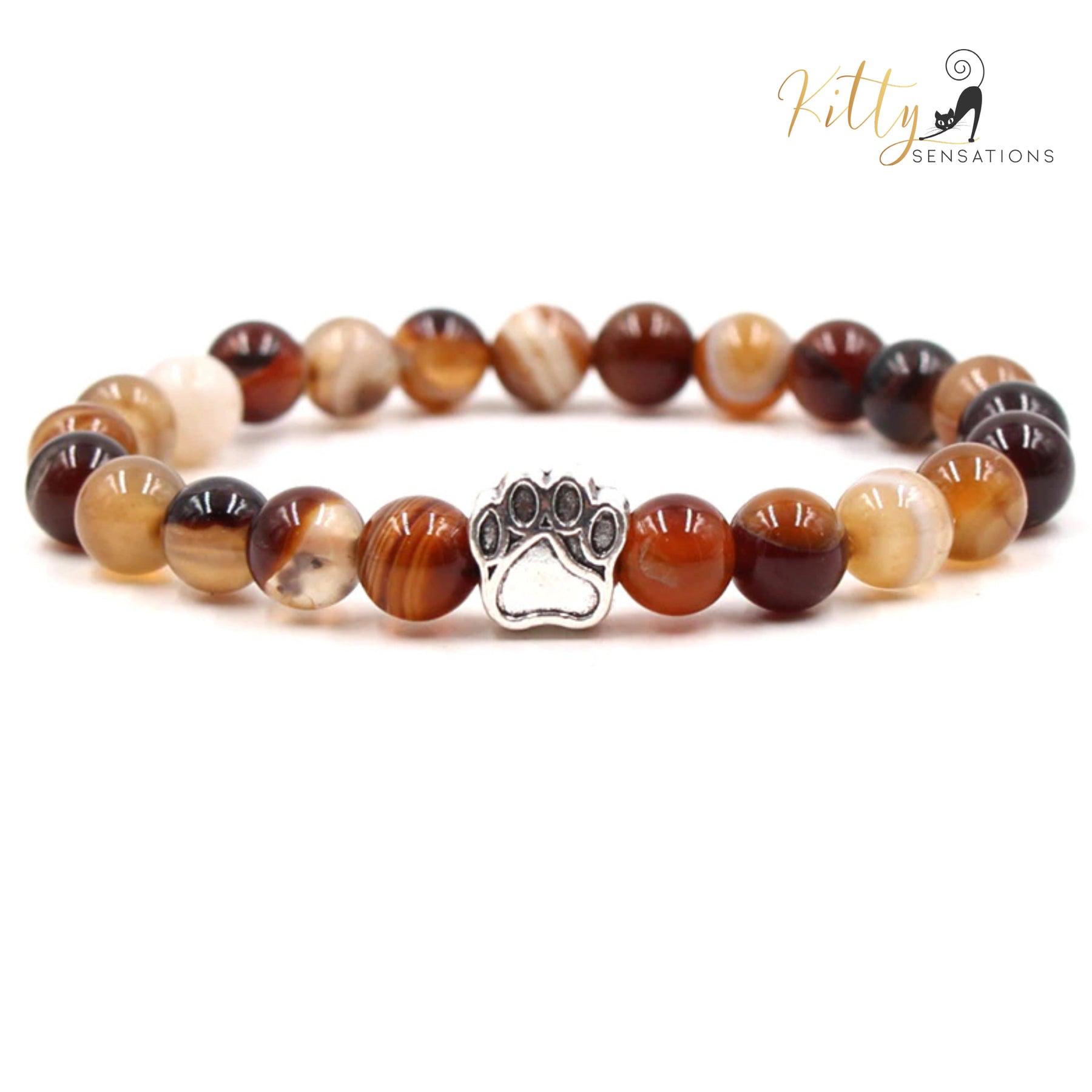 http://KittySensations.com Natural Gemstones Kitty/Cat Paw Bracelet (7 Gemstone Options) ($28.90): https://kittysensations.com/products/natural-semi-precious-stone-beads-kitty-cat-paw-bracelet-multiple-color-options