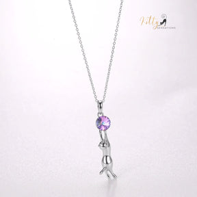http://KittySensations.com Swarovski Crystal Hanging Cat Necklace in Solid 925 Sterling Silver ($69.48): https://kittysensations.com/products/hanging-cat-necklace-with-swarovski-crystal-in-solid-925-sterling-silver