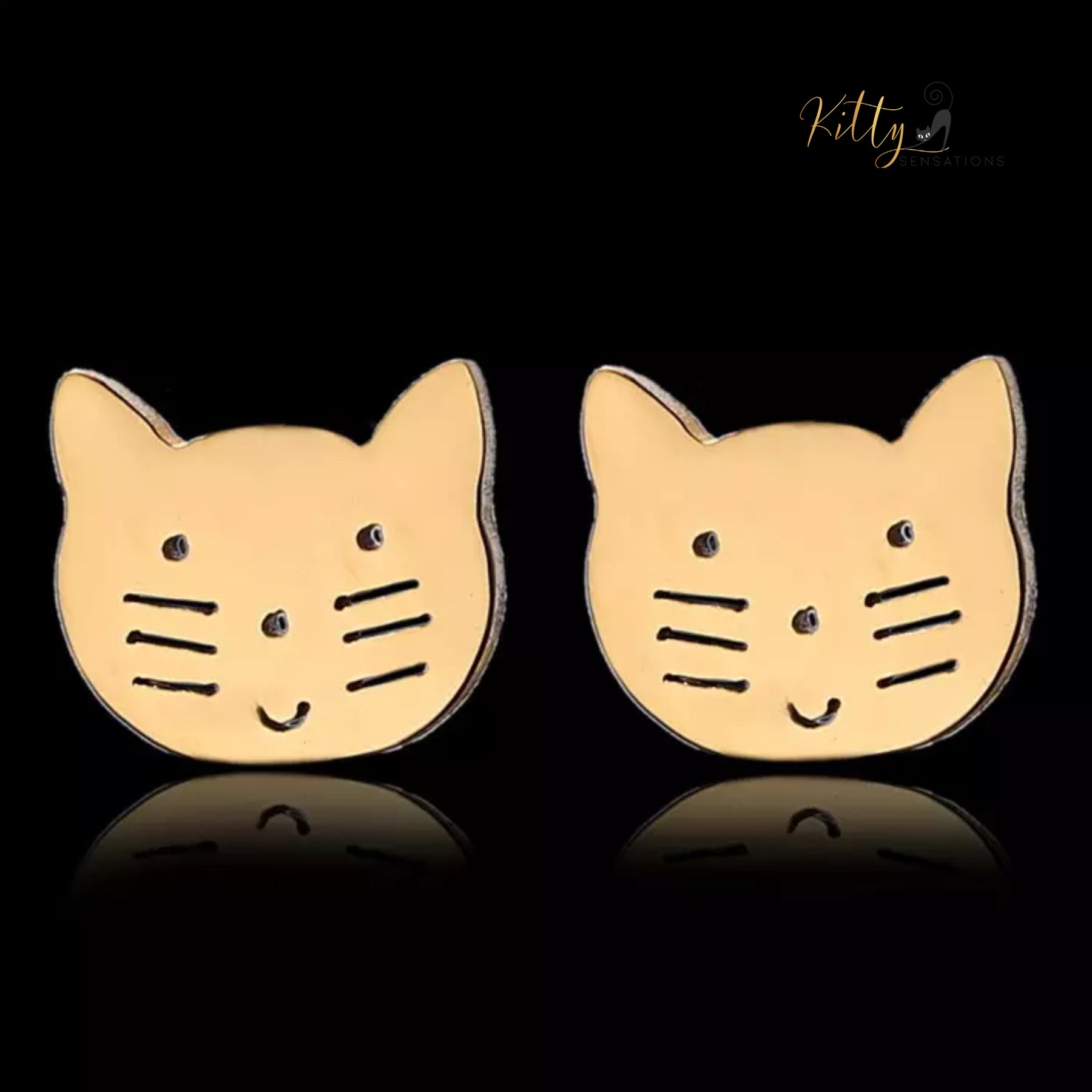 Happy Cat Gold Jewelry Set (Gold Plated) ($19.95): https://www.kittysensations.com/products/happy-cat-gold-plated-set